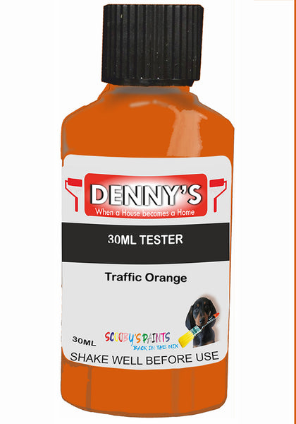 Denny's Chalk Paint For Furniture Colour- Glow Pumpkin Amber Orange - Matte Scuffproof Refresh