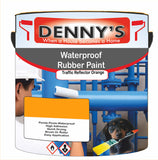 Denny's Waterpoof Paint For Ponds Colour- Traffic Reflector Orange - Waterproof Fish-Safe Leakstop