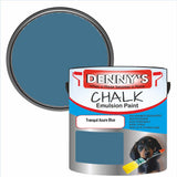 Denny's Chalk Paint For Walls Colour- Tranquil Azure Blue - Matte Wipe-Clean Coverage