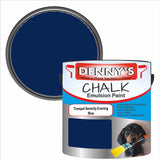 Denny's Chalk Paint For Cabinets Colour- Tranquil Serenity Evening Blue - Matte Scuffproof Easy-Clean