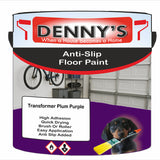 Denny's Floor Paint For Grip Coating Colour- Transformer Plum Purple - Anti-Slip Hardwearing Safe