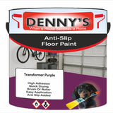 Denny's Floor Paint For Grip Coating Colour- Transformer Purple - Anti-Slip Hardwearing Safe