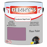 Denny's Floor Paint For Garages Colour- Transformer Regal Purple - Oilproof Tyre-Tough Hardwearing