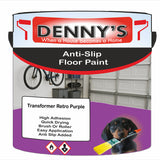 Denny's Floor Paint For Grip Coating Colour- Transformer Retro Purple - Anti-Slip Hardwearing Safe