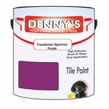 Denny's Tile Paint For Bathroom Tile Colour- Transformer Spectrum Purple - Moistureproof Easy-Clean Makeover