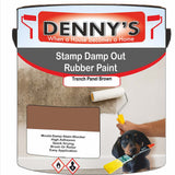 Denny's Waterpoof Paint For Stamp Out Damp Colour- Trench Panel Brown - Damp-Block Mould-Safe Breathable