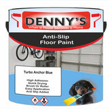Denny's Floor Paint For Grip Coating Colour- Turbo Anchor Blue - Anti-Slip Hardwearing Safe