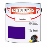 Denny's Tile Paint For Bathroom Tile Colour- Turbo Blue - Moistureproof Easy-Clean Makeover