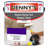 Denny's Waterpoof Paint For Stamp Out Damp Colour- Turbo Blue - Damp-Block Mould-Safe Breathable