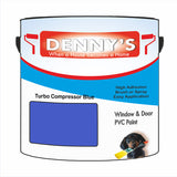 Denny's Plastic Paint For Windows Colour- Turbo Compressor Blue - Weatherproof Fade-Safe Upvc