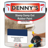 Denny's Waterpoof Paint For Stamp Out Damp Colour- Turbo Dyno Blue - Damp-Block Mould-Safe Breathable