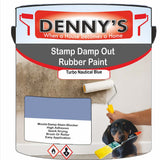 Denny's Waterpoof Paint For Stamp Out Damp Colour- Turbo Nautical Blue - Damp-Block Mould-Safe Breathable