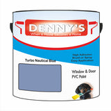Denny's Plastic Paint For Outdoor Furniture Colour- Turbo Nautical Blue - Weatherproof Uv-Safe Scuffproof