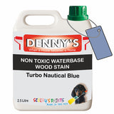 Denny's Stain Paint For Decking Colour- Turbo Nautical Blue - Anti-Slip Weatherproof Nourish