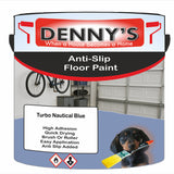 Denny's Floor Paint For Grip Coating Colour- Turbo Nautical Blue - Anti-Slip Hardwearing Safe