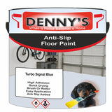 Denny's Floor Paint For Grip Coating Colour- Turbo Signal Blue - Anti-Slip Hardwearing Safe