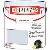 Denny's High Temp Paint For Boilers Colour- Turbo Signal Blue - Heatproof Anti-Rust Longlife
