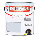 Denny's Tile Paint For Bathroom Tile Colour- Turbo Signal Blue - Moistureproof Easy-Clean Makeover