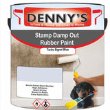 Denny's Waterpoof Paint For Stamp Out Damp Colour- Turbo Signal Blue - Damp-Block Mould-Safe Breathable