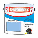 Denny's Plastic Paint For Pipes Colour- Turbo Workshop Blue - Chemical-Safe Impactproof Durable