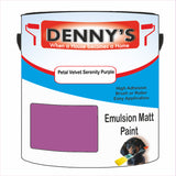 Denny's Emulsion Paint For Walls Colour- Petal Velvet Serenity Purple - Matte Wipe-Clean Durable Coverage