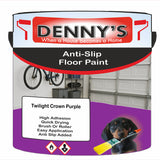 Denny's Floor Paint For Grip Coating Colour- Twilight Crown Purple - Anti-Slip Hardwearing Safe