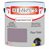 Denny's Floor Paint For Garages Colour- Twilight Hydraulic Purple - Oilproof Tyre-Tough Hardwearing