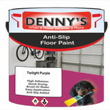 Denny's Floor Paint For Grip Coating Colour- Twilight Purple - Anti-Slip Hardwearing Safe