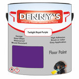 Denny's Floor Paint For Commercial Areas Colour- Twilight Royal Purple - High-Traffic Anti-Slip Hardwearing