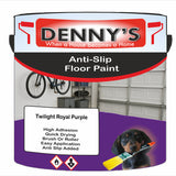 Denny's Floor Paint For Grip Coating Colour- Twilight Royal Purple - Anti-Slip Hardwearing Safe