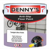 Denny's Floor Paint For Grip Coating Colour- Twilight Ultra Violet - Anti-Slip Hardwearing Safe