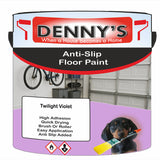 Denny's Floor Paint For Grip Coating Colour- Twilight Violet - Anti-Slip Hardwearing Safe