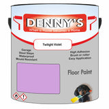 Denny's Floor Paint For Garages Colour- Twilight Violet - Oilproof Tyre-Tough Hardwearing
