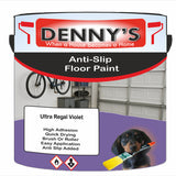 Denny's Floor Paint For Grip Coating Colour- Ultra Regal Violet - Anti-Slip Hardwearing Safe