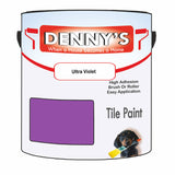Denny's Tile Paint For Kitchen Tile Colour- Ultra Violet - Wipe-Clean Grease-Resistant Refresh