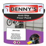 Denny's Floor Paint For Grip Coating Colour- Ultra Violet - Anti-Slip Hardwearing Safe