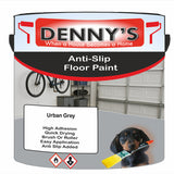 Denny's Floor Paint For Grip Coating Colour- Urban Grey - Anti-Slip Hardwearing Safe