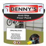 Denny's Floor Paint For Grip Coating Colour- Utility Alloy Green - Anti-Slip Hardwearing Safe