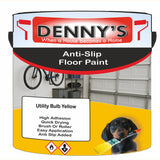 Denny's Floor Paint For Grip Coating Colour- Utility Bulb Yellow - Anti-Slip Hardwearing Safe