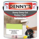 Denny's Waterpoof Paint For Stamp Out Damp Colour- Utility Camouflage Green - Damp-Block Mould-Safe Breathable