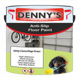 Denny's Floor Paint For Grip Coating Colour- Utility Camouflage Green - Anti-Slip Hardwearing Safe