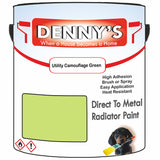 Denny's High Temp Paint For Pipes Colour- Utility Camouflage Green - Heatproof Corrosionguard Durable
