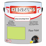 Denny's Floor Paint For Commercial Areas Colour- Utility Camouflage Green - High-Traffic Anti-Slip Hardwearing