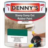Denny's Waterpoof Paint For Stamp Out Damp Colour- Utility Green - Damp-Block Mould-Safe Breathable