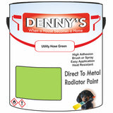 Denny's High Temp Paint For Grilles Colour- Utility Hose Green - Heatproof Rustguard Durable