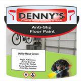 Denny's Floor Paint For Grip Coating Colour- Utility Hose Green - Anti-Slip Hardwearing Safe