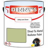 Denny's High Temp Paint For Pipes Colour- Utility Lawn Green - Heatproof Corrosionguard Durable