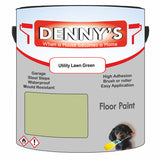 Denny's Floor Paint For Garages Colour- Utility Lawn Green - Oilproof Tyre-Tough Hardwearing