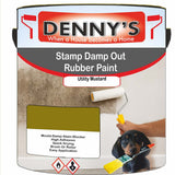 Denny's Waterpoof Paint For Stamp Out Damp Colour- Utility Mustard - Damp-Block Mould-Safe Breathable