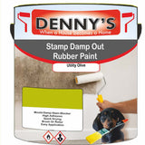 Denny's Waterpoof Paint For Stamp Out Damp Colour- Utility Olive - Damp-Block Mould-Safe Breathable
